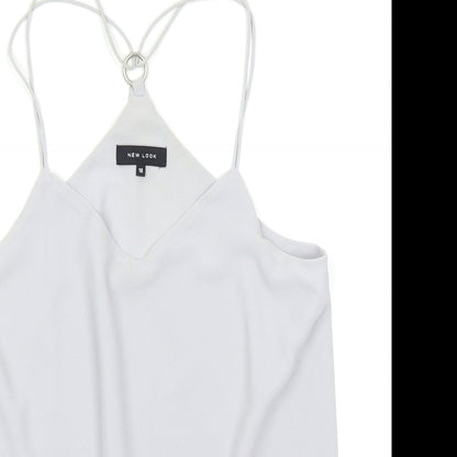 Preloved New Look Womens Grey   Camisole Blouse Size 10 - Detail