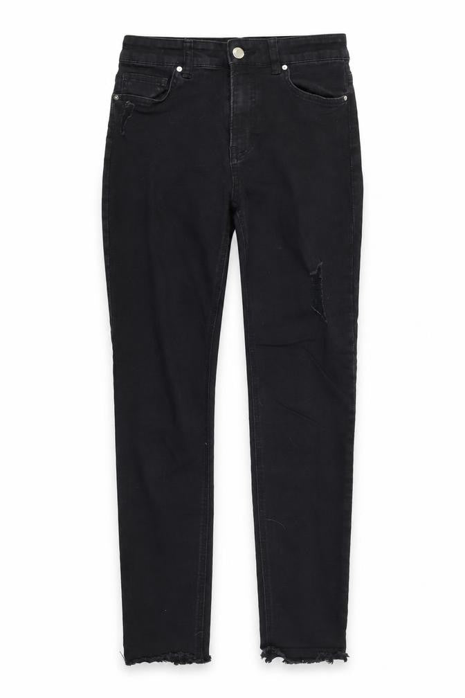 H&M Womens Black  Denim Skinny Jeans Size 6 L26 in