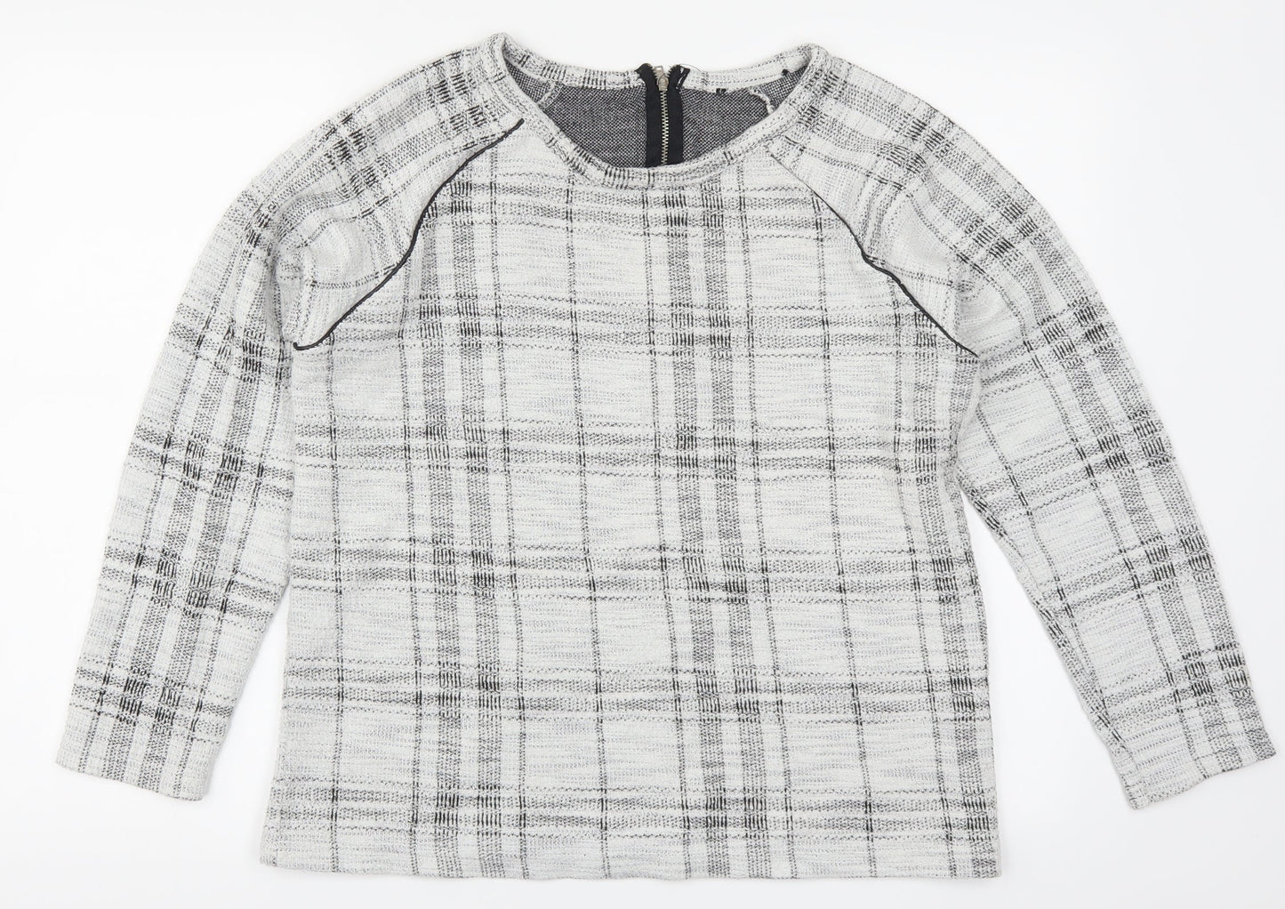 Atmosphere Womens Grey Check  Pullover Jumper Size 16