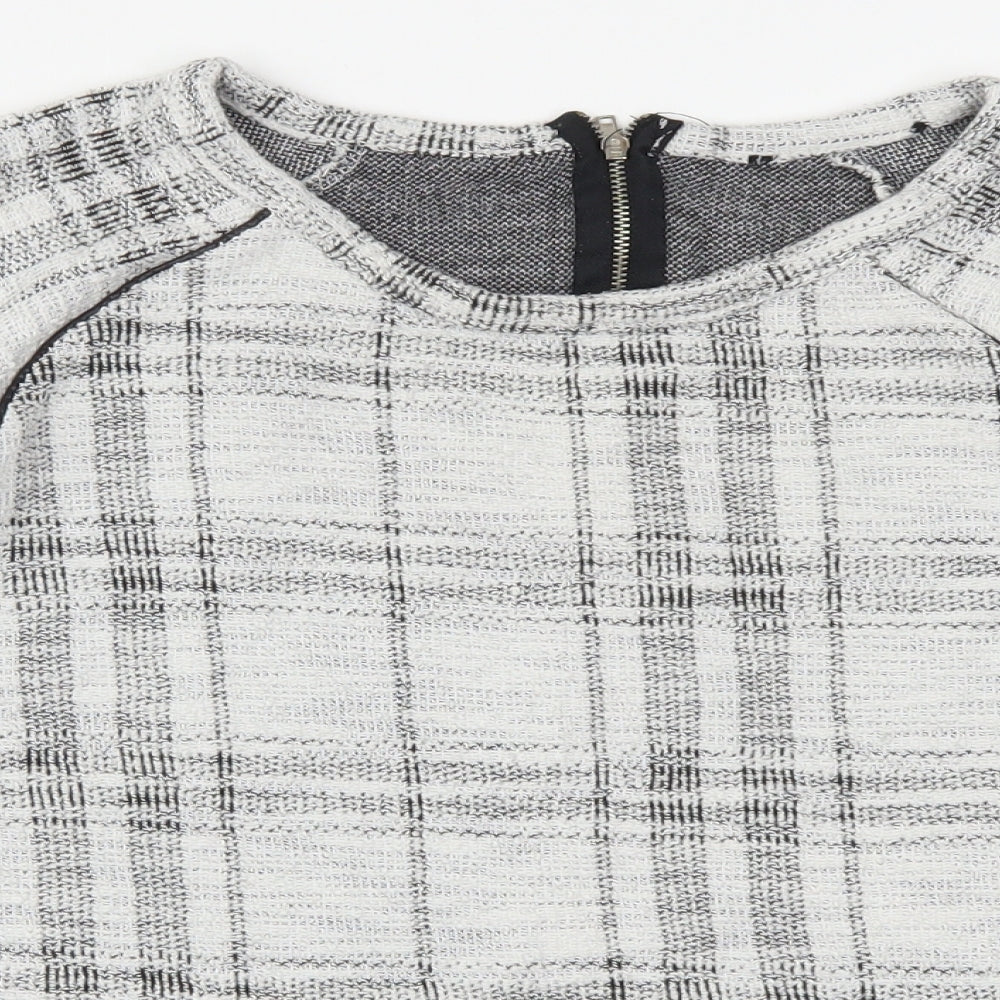 Atmosphere Womens Grey Check  Pullover Jumper Size 16