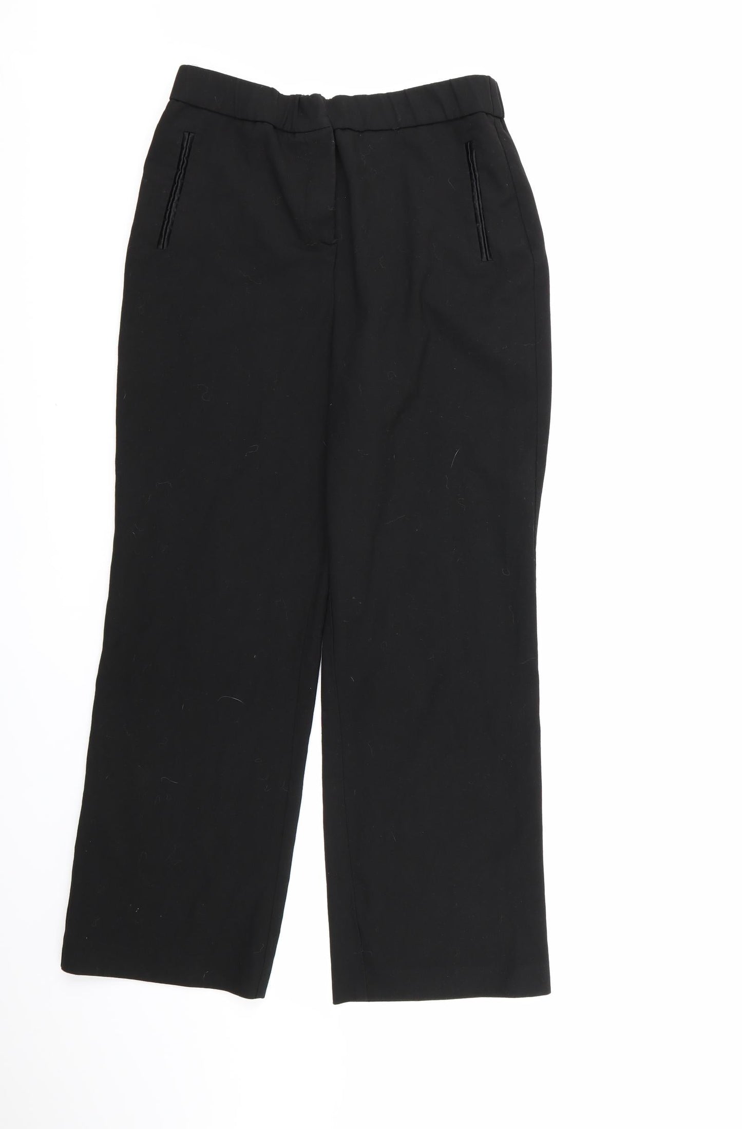 Magi Womens Black  Rayon Dress Pants Trousers Size 12 L25 in