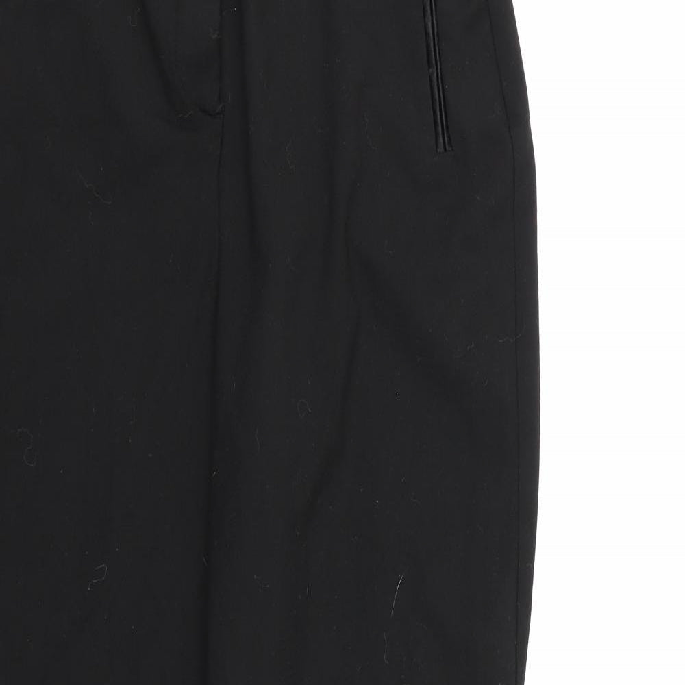 Magi Womens Black  Rayon Dress Pants Trousers Size 12 L25 in