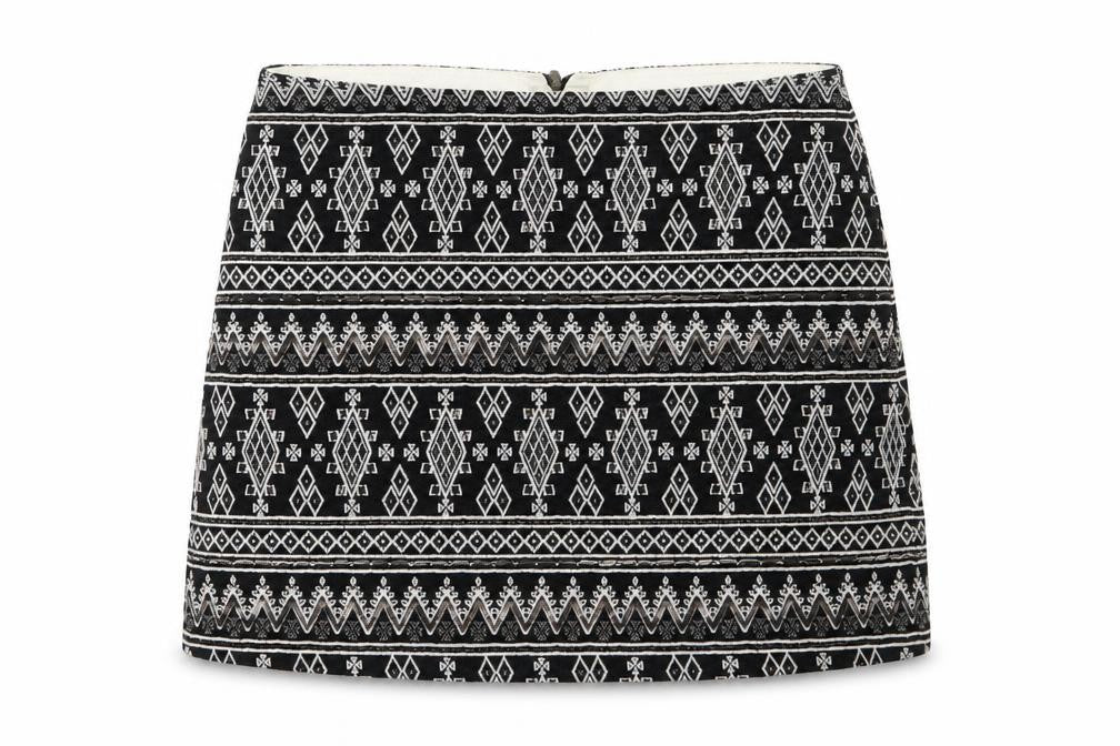 Atmosphere Womens Black Geometric  A-Line Skirt Size 14