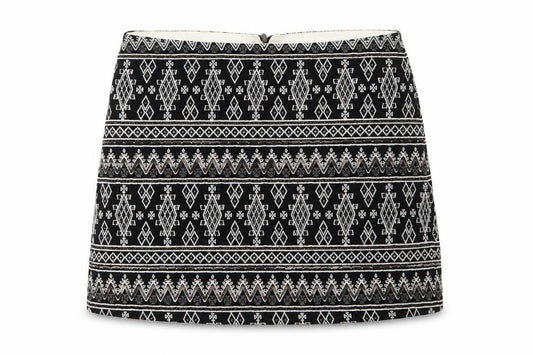Atmosphere Womens Black Geometric  A-Line Skirt Size 14