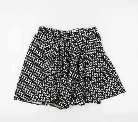 River Island Womens Black Check  Mini Skirt Size 10