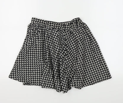 Preloved River Island Womens Black Check  Mini Skirt Size 10 - Back