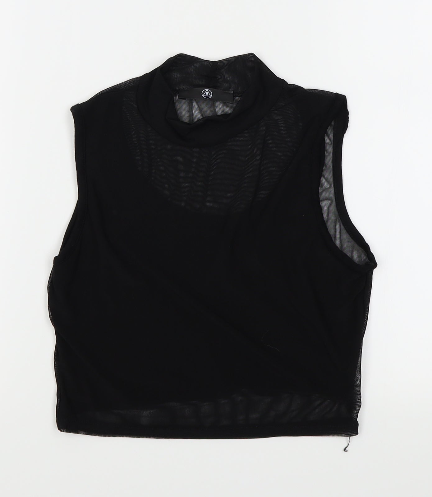 Missguided Womens Black   Basic T-Shirt Size 8  - crop top