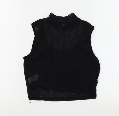 Preloved Missguided Womens Black   Basic T-Shirt Size 8  - crop top - Back