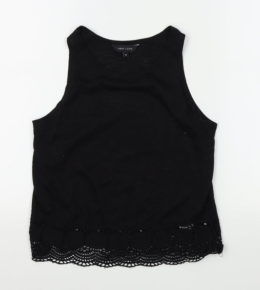 New Look Womens Black   Basic Tank Size 8