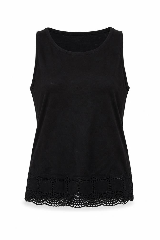 New Look Womens Black   Basic Tank Size 8
