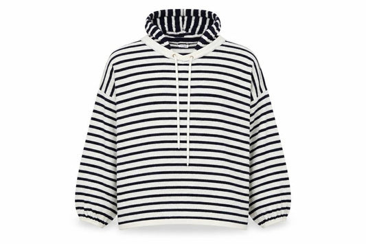 Falmer Heritage Womens White Striped  Pullover Jumper Size M