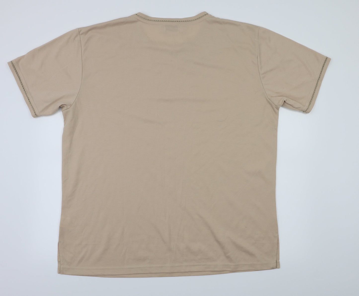 Nuggets Womens Beige Floral  Basic T-Shirt Size 2XL
