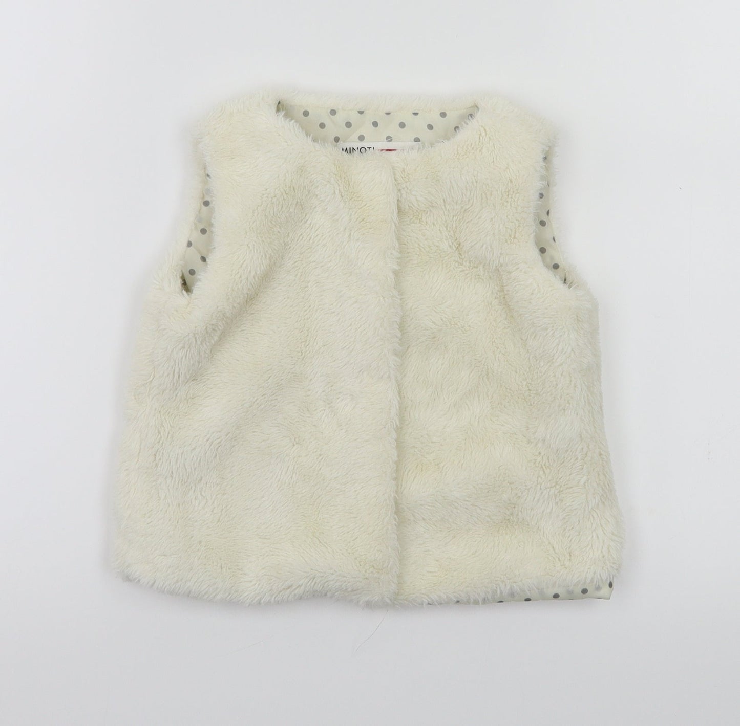 Minoti Girls Ivory   Basic Jacket Coatigan Size 2-3 Years