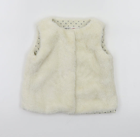Minoti Girls Ivory   Basic Jacket Coatigan Size 2-3 Years
