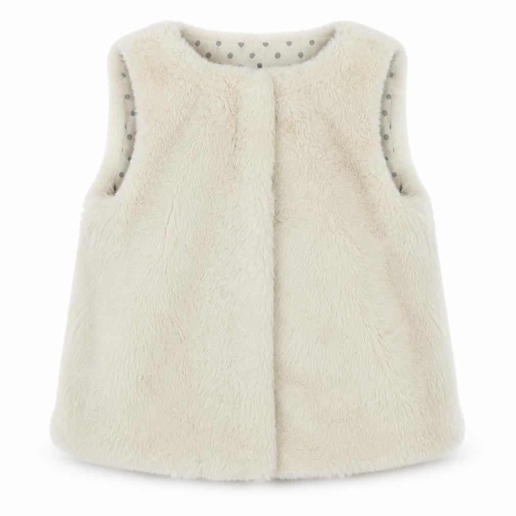 Minoti Girls Ivory   Basic Jacket Coatigan Size 2-3 Years