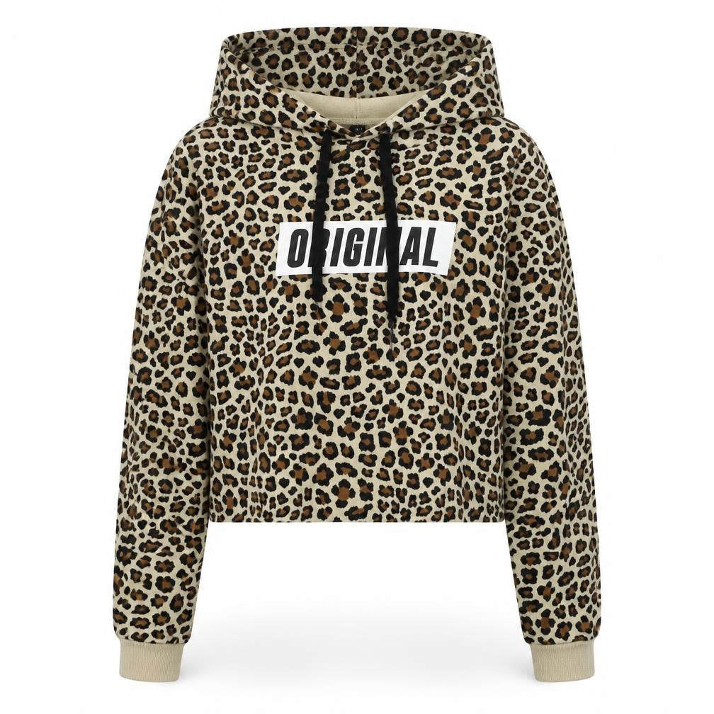 H&M Womens Brown Animal Print  Pullover Jumper Size M