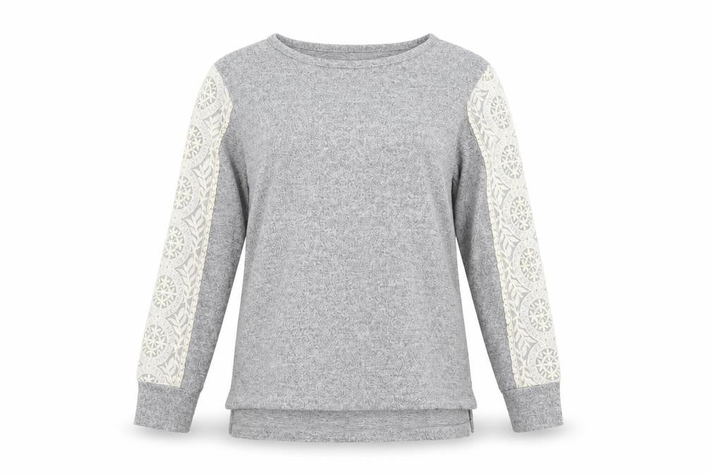 Flora Nikrooz Womens Grey  Jersey Pullover Sweatshirt Size M
