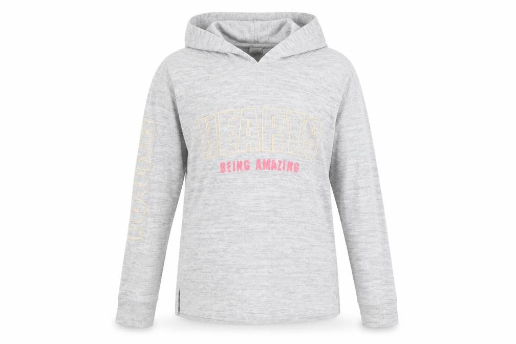 H&M Girls Grey  Knit Pullover Hoodie Size 11 Years