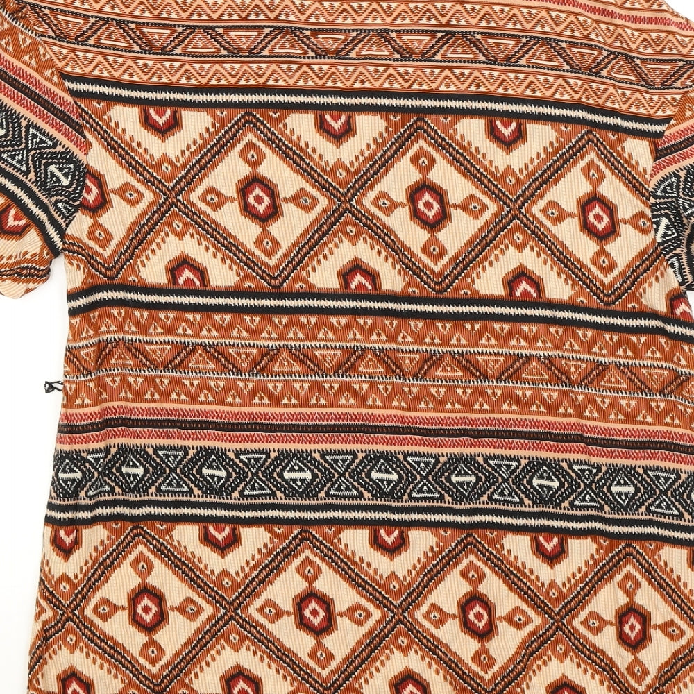 TU Womens Brown   T-Shirt Dress  Size 8