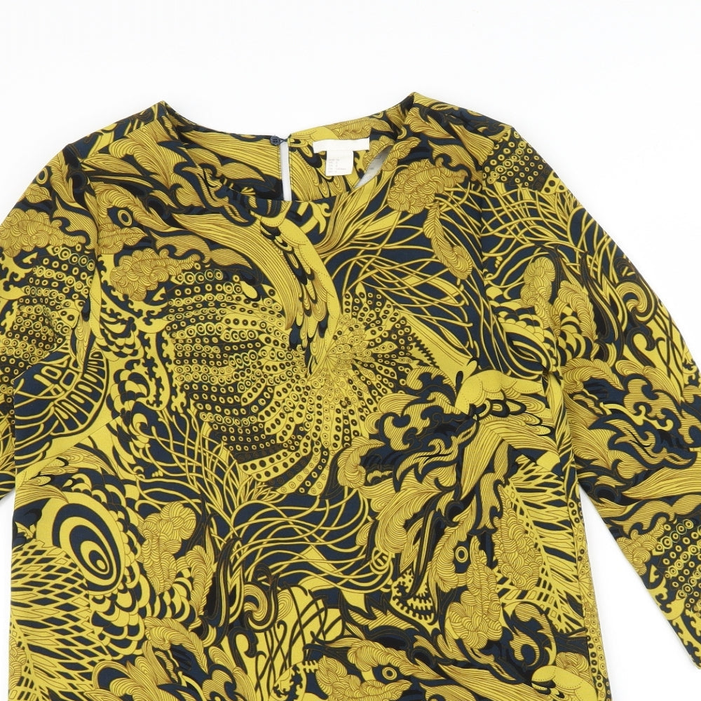 H&M Womens Green Floral  A-Line  Size 36