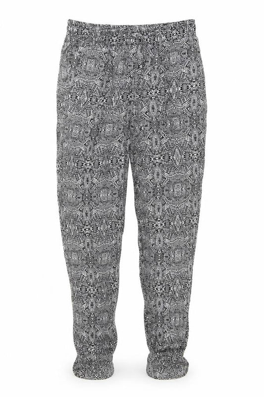 New Look Womens Black Geometric  Jogger Trousers Size 8 L27 in