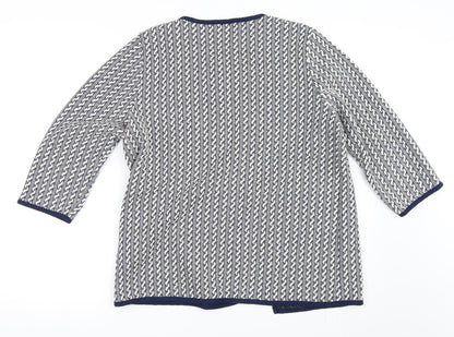 Preloved F&F Womens Blue   Cardigan Jumper Size 12 - Back