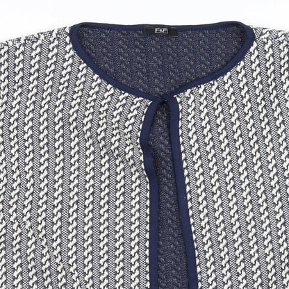 Preloved F&F Womens Blue   Cardigan Jumper Size 12 - Detail