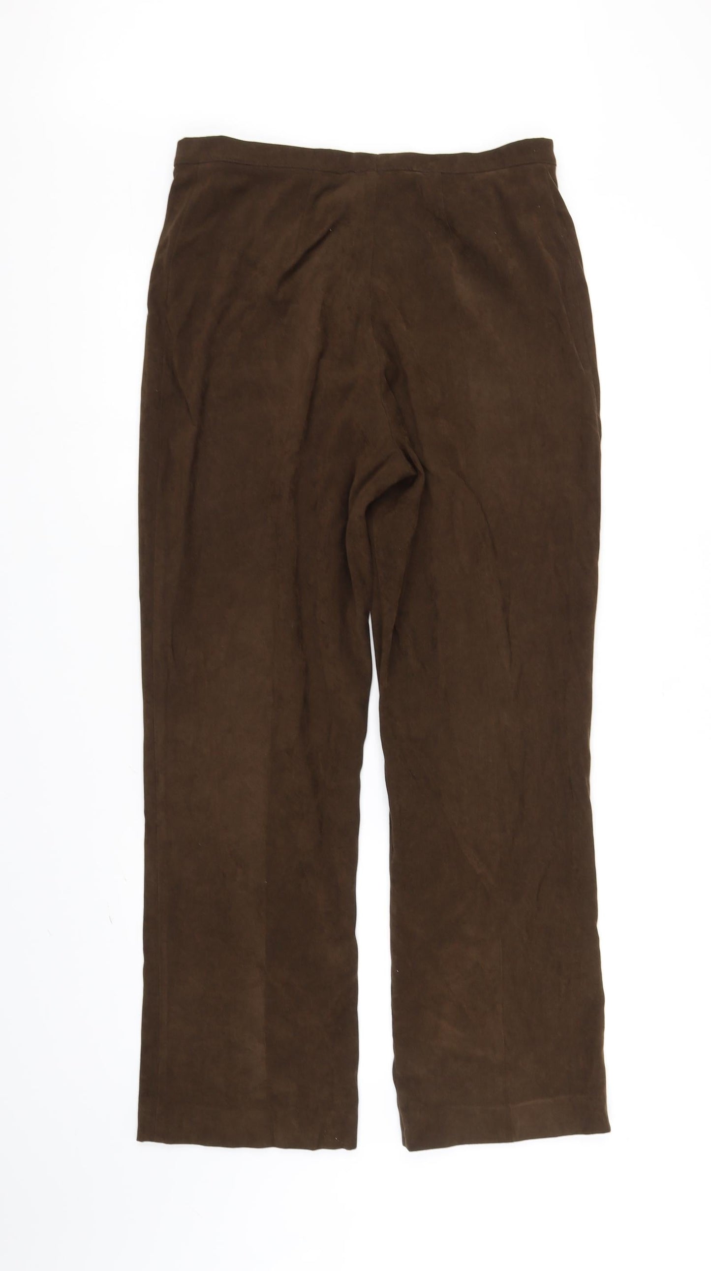 Preworn Womens Brown   Trousers  Size 14 L32 in