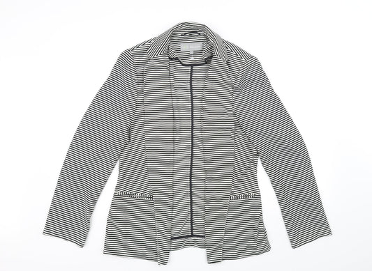 Marks and Spencer Womens White Striped  Jacket  Size 10