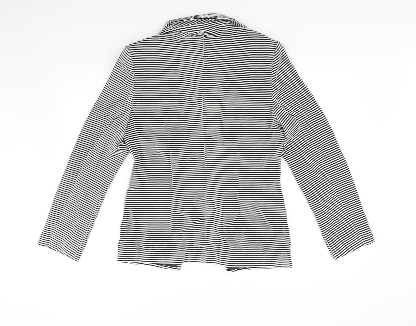 Marks and Spencer Womens White Striped  Jacket  Size 10