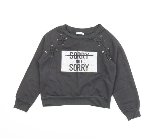 Primark Girls Grey   Pullover Sweatshirt Size 7-8 Years