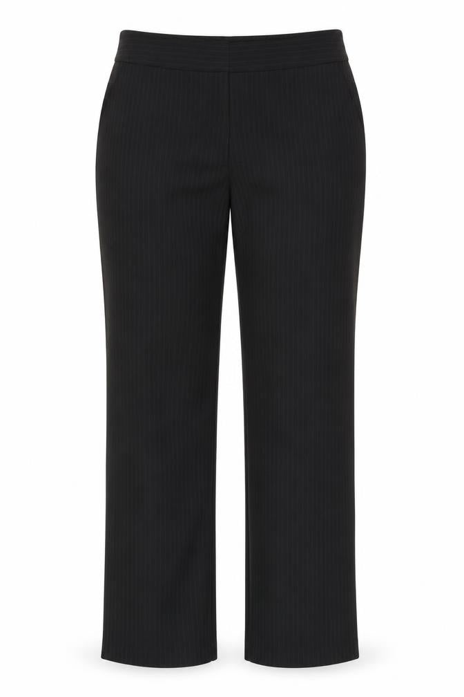 Marks & Spencer Womens Black Striped  Trousers  Size 14 L28 in