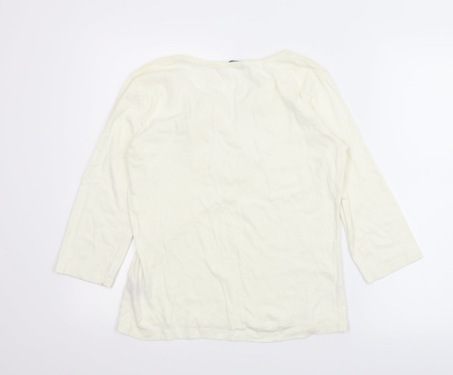 M&Co Womens Ivory   Basic Blouse Size L