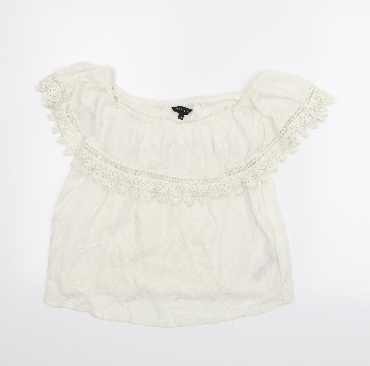 New Look Womens White   Basic Blouse Size 12