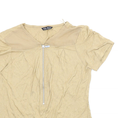 Select Womens Beige   Basic Blouse Size 12
