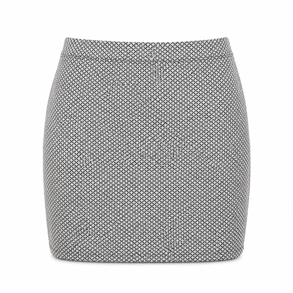 George  Womens White Check  A-Line Skirt Size 10