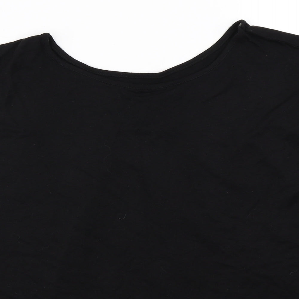 luxe luxueux  Womens Black   Basic T-Shirt Size XS