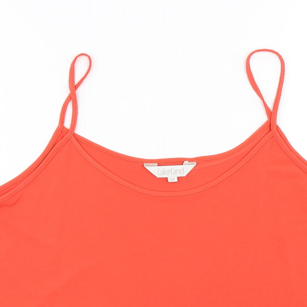 Lakeland  Womens Orange   Basic T-Shirt Size 14