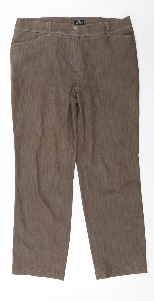 Lebek  Womens Brown   Trousers  Size 18 L26 in