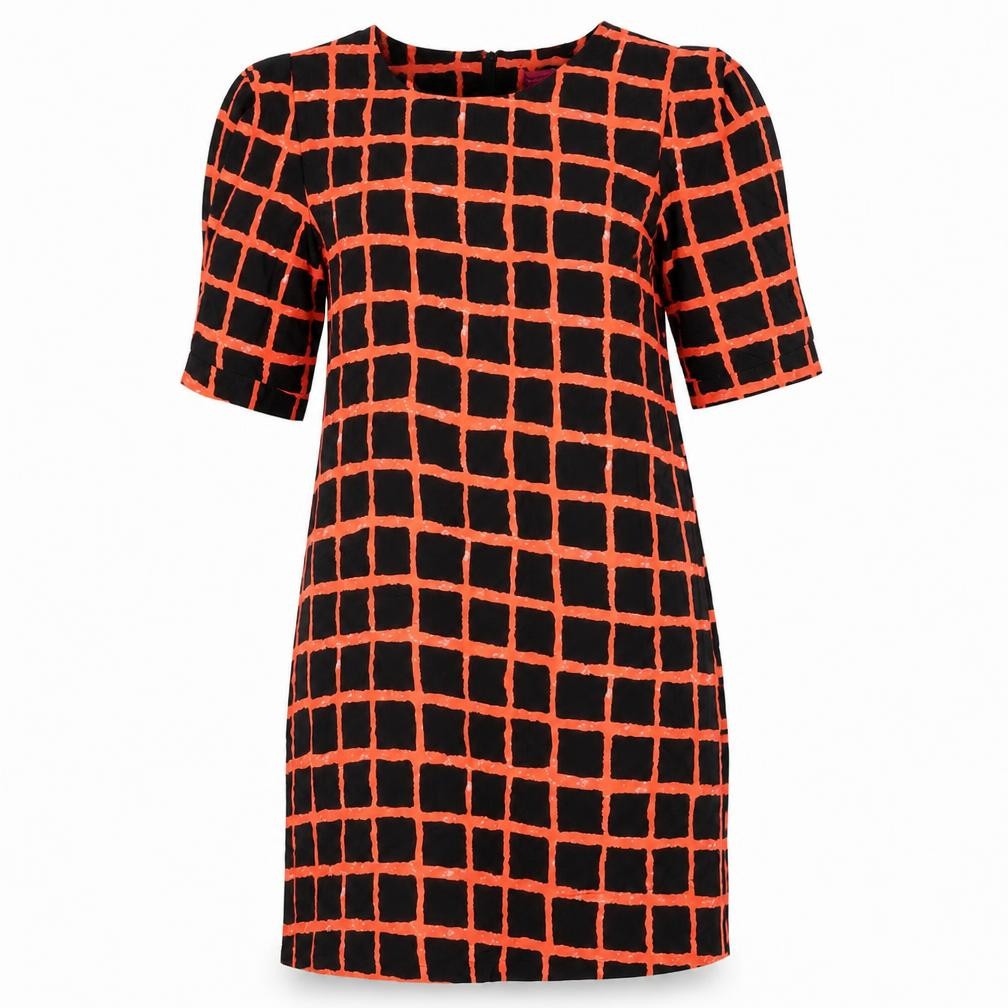 Boohoo  Womens Black Check  A-Line  Size 12