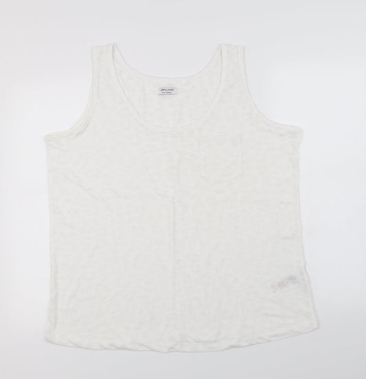 JD Williams  Womens White Animal Print  Basic T-Shirt Size 20