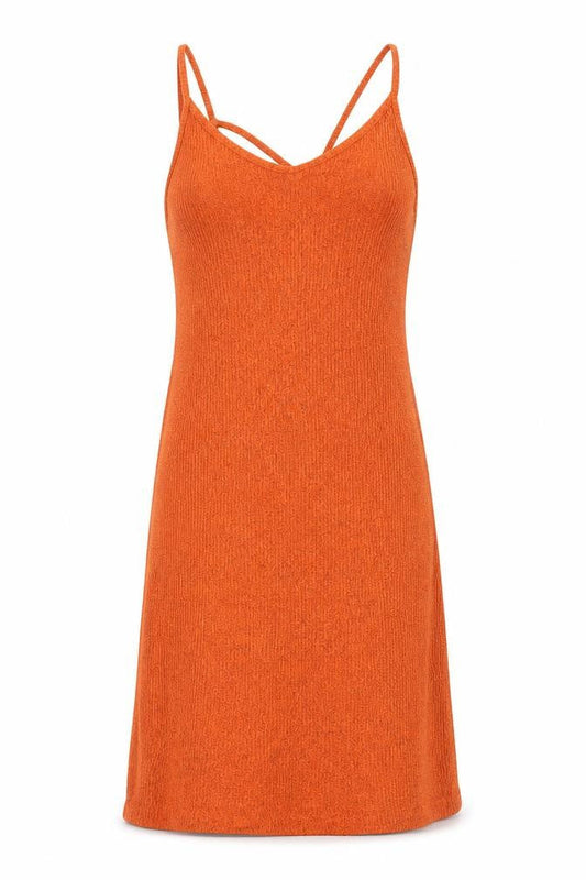 Topshop Womens Orange  Jersey Slip Dress  Size 6