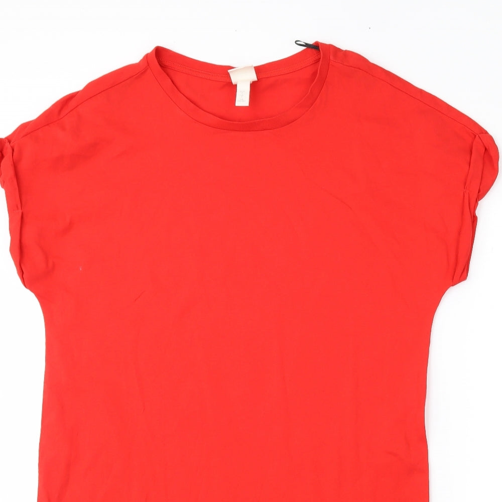 H&M Womens Red   T-Shirt Dress  Size S