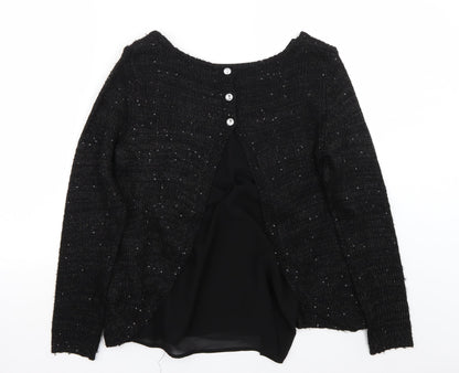 Fransa Womens Black   Pullover Jumper Size S