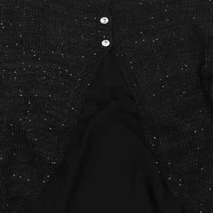 Fransa Womens Black   Pullover Jumper Size S