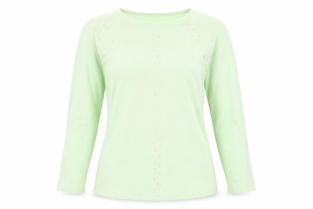 Karen Scott Womens Green   Basic T-Shirt Size S