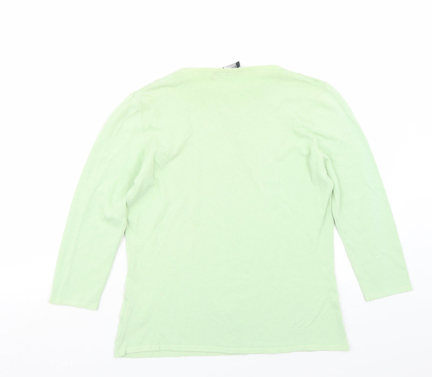 Karen Scott Womens Green   Basic T-Shirt Size S