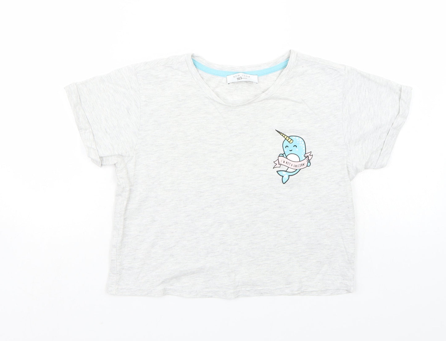 Newlook Girls Grey   Basic T-Shirt Size S
