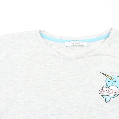 New Look Girls Grey   Basic T-Shirt Size S