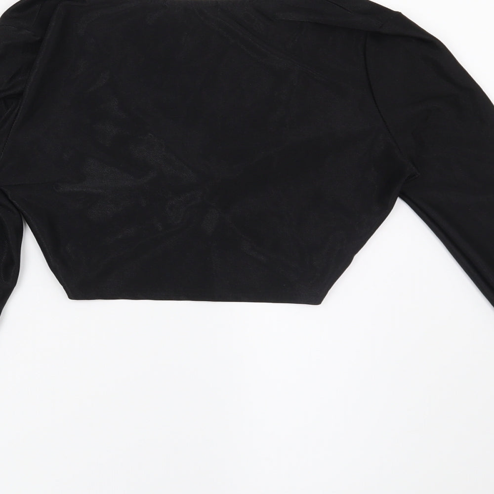PRETTYLITTLETHING Womens Black   Basic Blouse Size 8